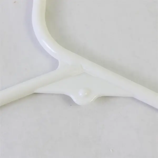 Lot of 10 White Plastic Clothes Hangers Shirts Pants Strap Hooks