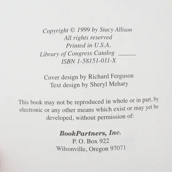 Many Mountains to Climb By Stacy Allison 1999