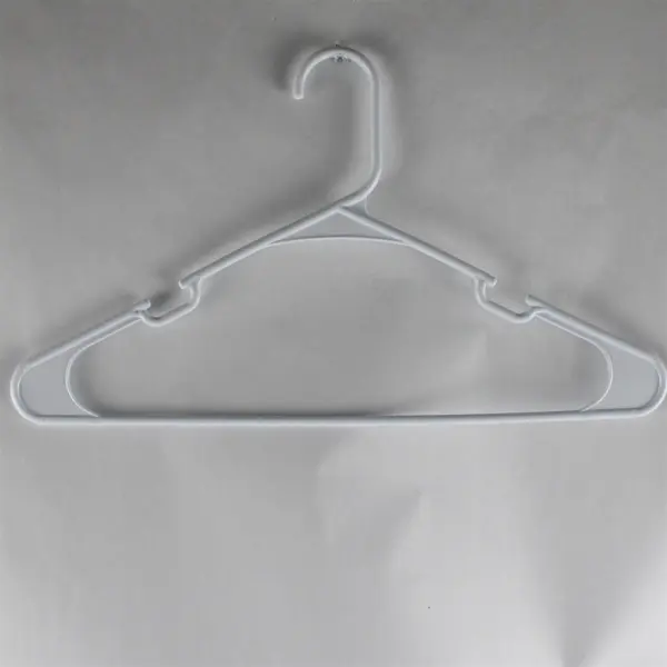 Lot of 10 White Plastic Clothes Hangers K30 Closet Storage