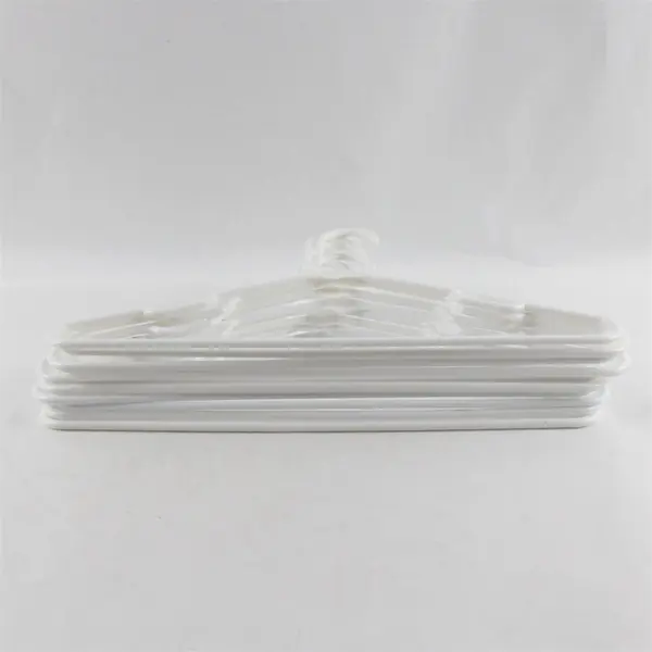 Home Essentials 10 White Plastic Clothes Hangers
