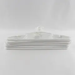 Home Essentials 10 White Plastic Clothes Hangers