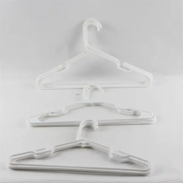 Home Essentials 10 White Plastic Clothes Hangers