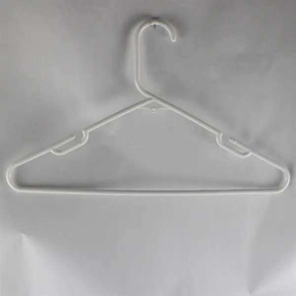 Home Essentials 10 White Plastic Clothes Hangers