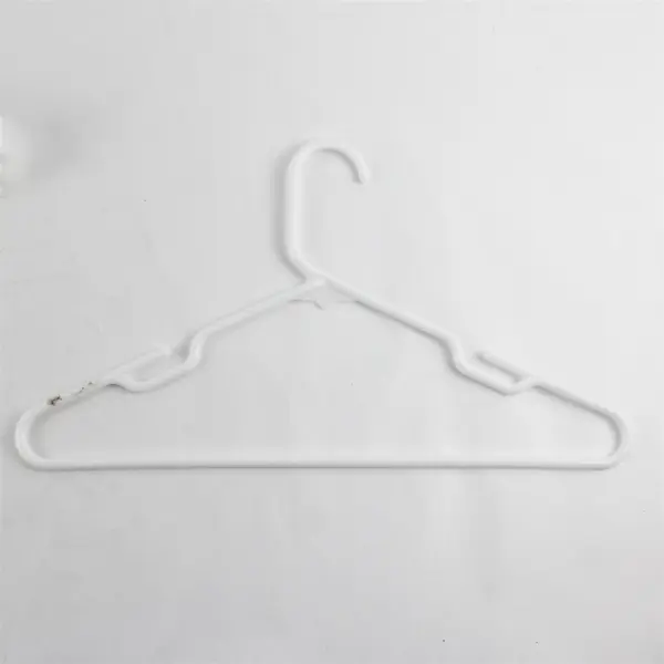 Home Essentials 10 White Plastic Clothes Hangers