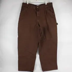 Venezia Woman 18W Brown Cotton Cropped Utility Carpenter Pants