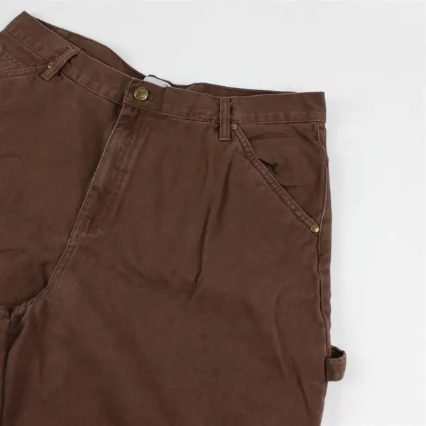 Venezia Woman 18W Brown Cotton Cropped Utility Carpenter Pants