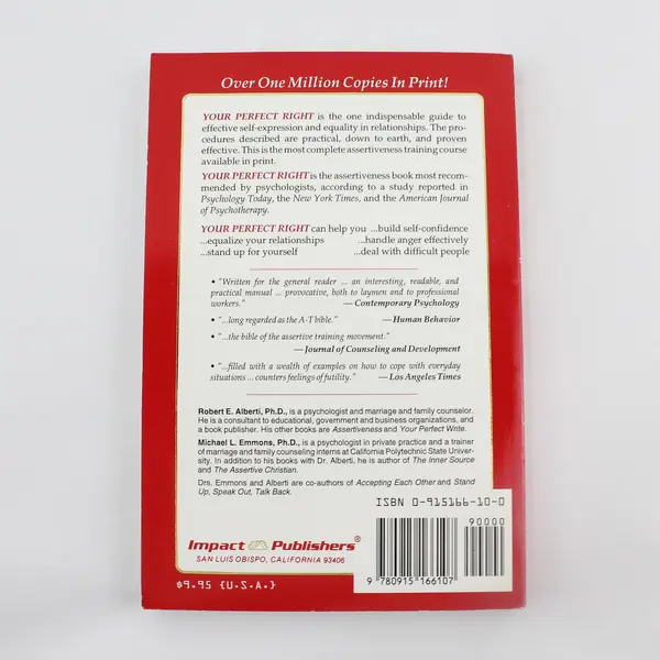 Your Perfect Right Alberti Emmons 6th Edition 1990 1993 Sixth Printing