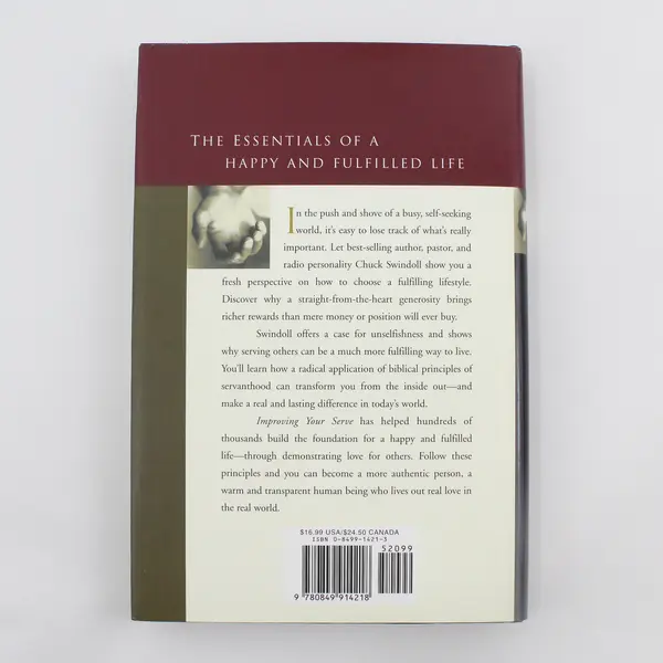 Improving Your Serve The Art of Unselfish Living Swindoll HC Revised