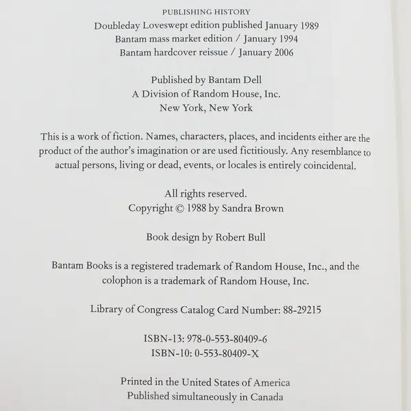 Long Time Coming Hardcover By Sandra Brown 2006