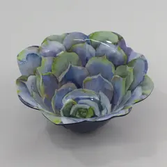 Rachel Ashwell Blue Hydrangea Floral Pattern Melamine Bowl 7.5" Diameter