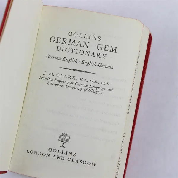 Collins German Gem Dictionary German-English English-German J.M. Clark