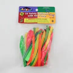 Playville 25 Twisty Balloons w/ Air Pump 17818 New Instructions