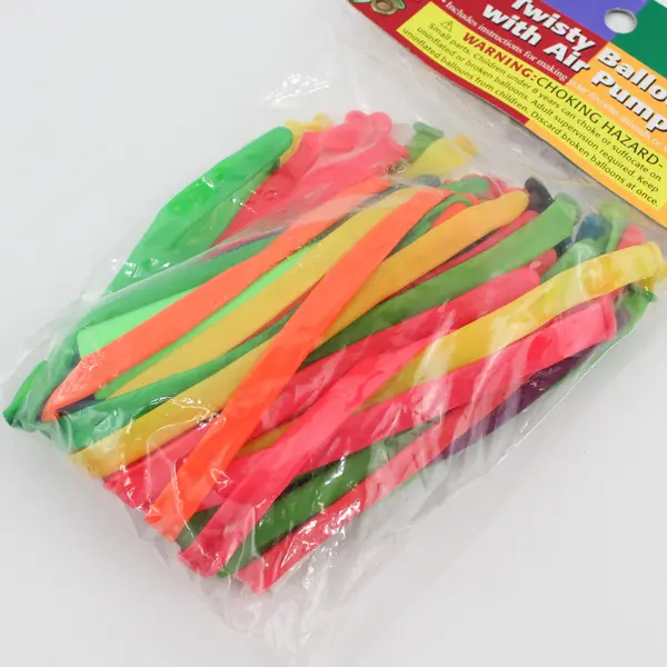 Playville 25 Twisty Balloons w/ Air Pump 17818 New Instructions