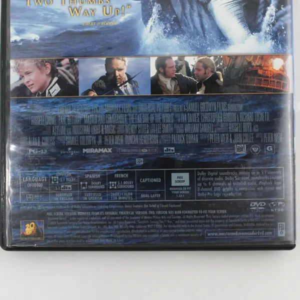 Master and Commander Far Side of the World DVD Full Screen Russell Crowe