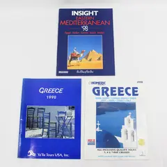 Lot of 3 Vintage 1998 Greece & Eastern Mediterranean Travel Brochures Mixed