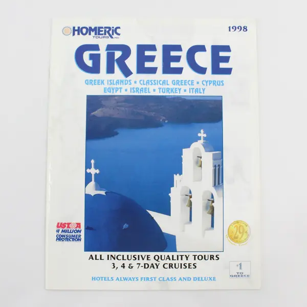 Lot of 3 Vintage 1998 Greece & Eastern Mediterranean Travel Brochures Mixed