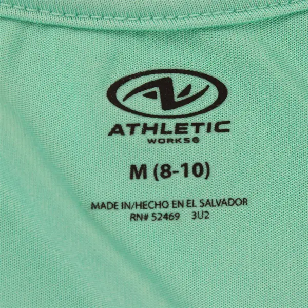 Lot of 2 ATHLETIC WORKS  Size M(8-10) Mint & Black Sleeveless Gym Tank Top Shirt