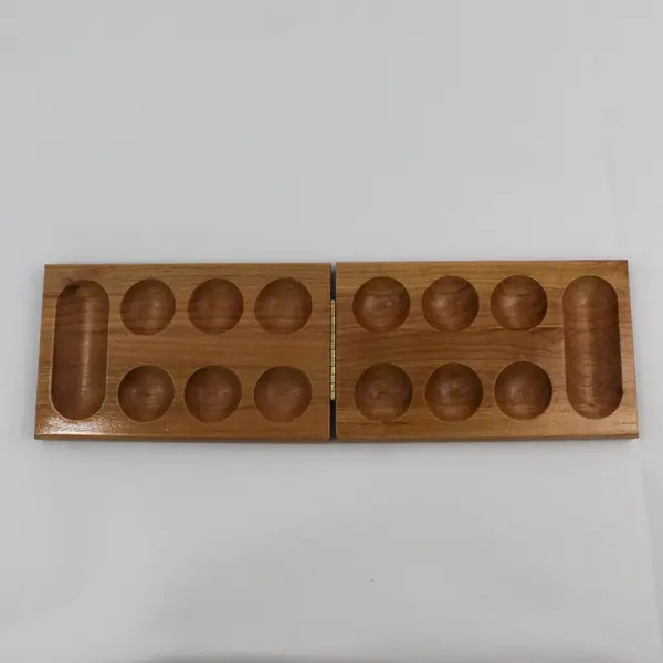 Deluxe Solid Wood Folding Mancala Board Game Pre-Owned No Box