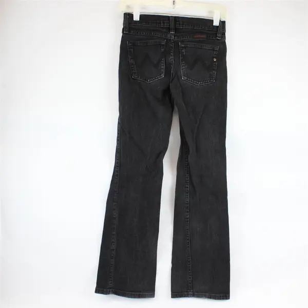 Wrangler Q-Baby Black Bootcut Jeans Girls Size 12 Regular Cowgirl Cut 