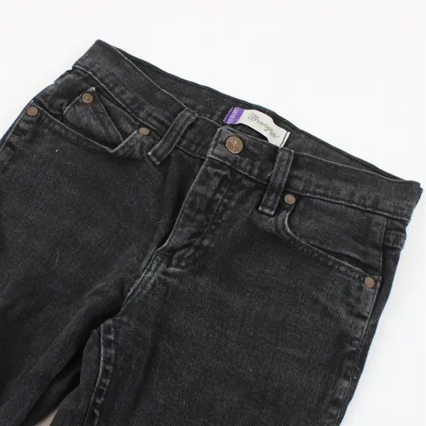 Wrangler Q-Baby Black Bootcut Jeans Girls Size 12 Regular Cowgirl Cut 