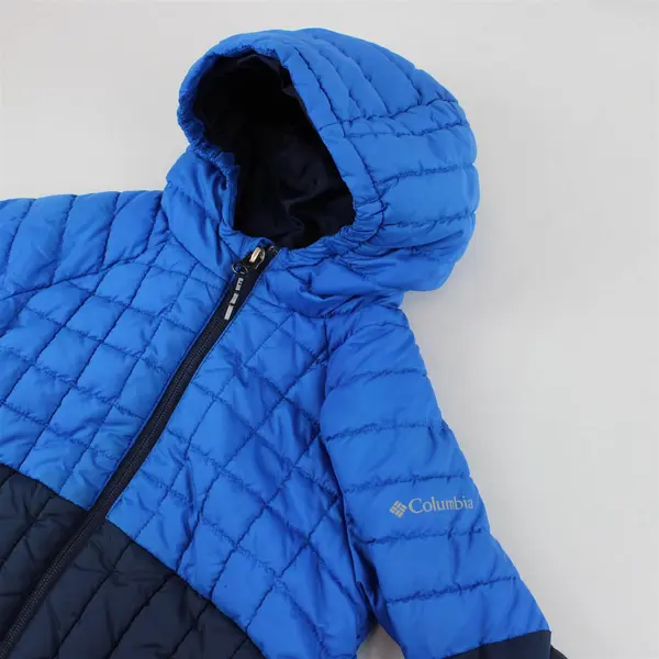 Columbia Jacket Boys Size 4T Puffer Full Zip Hoodie Blue/Navy