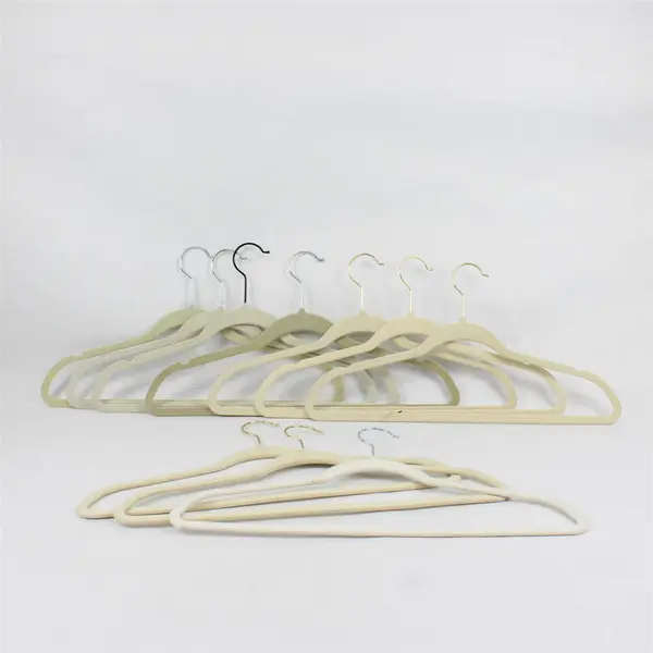 CONCEPTS Lot of 10 Beige Velvet Clothes Hangers Shirts Pants