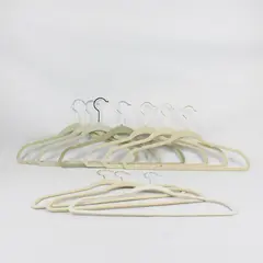 CONCEPTS Lot of 10 Beige Velvet Clothes Hangers Shirts Pants