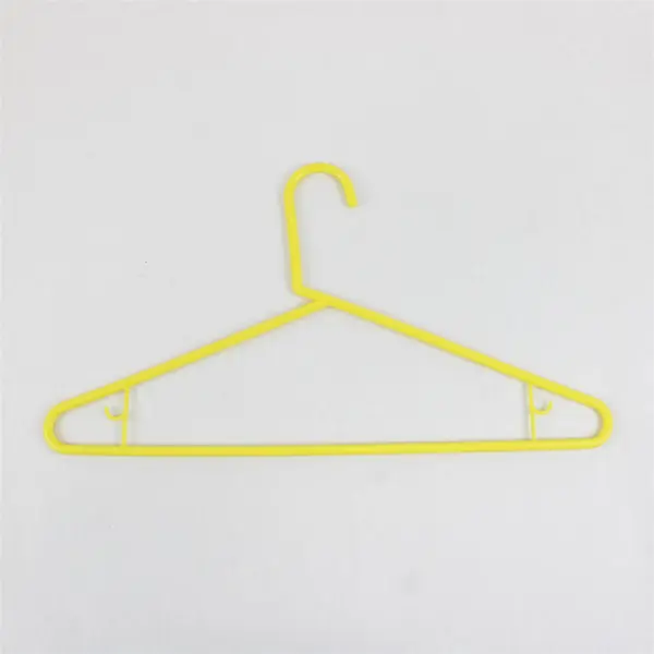 Lot of 10 Varied Yellow/Green Plastic Clothes Hangers Closet Organization