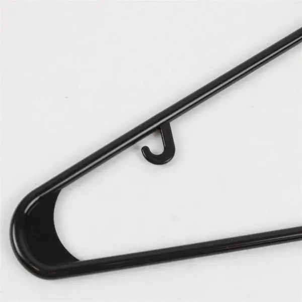 Neaterize Lot of 10 Black Plastic Clothes Hangers Shirts Pants Closet Org