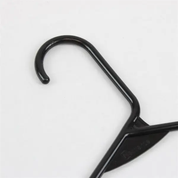 Neaterize Lot of 10 Black Plastic Clothes Hangers Shirts Pants Closet Org