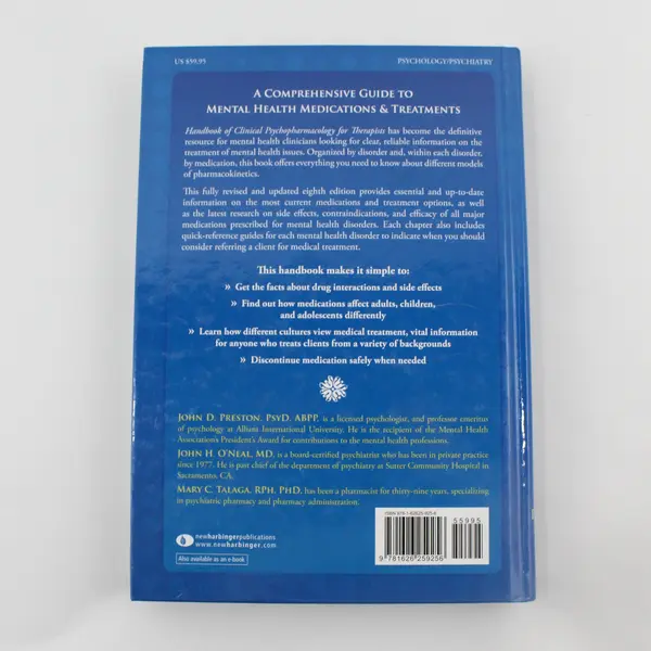 Handbook of Clinical Psychopharmacology for Therapists 8th Ed 2017 Hardcover 