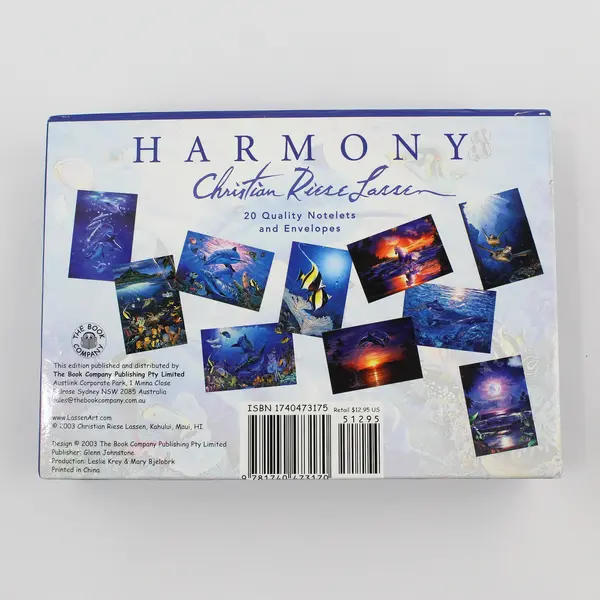 Set of 19 Book Company Harmony Christian Riese Lassen Ocean Animal Notecards