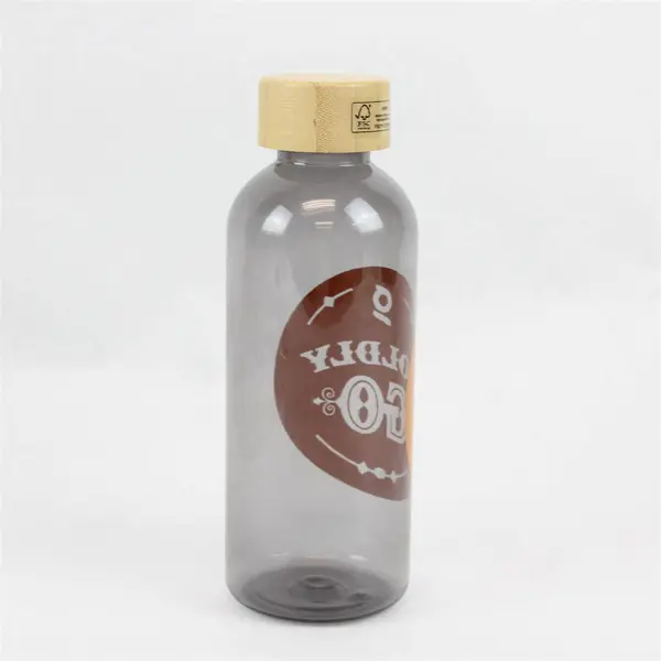 BPA Free Plastic Water Bottle With Wooden Twist Cap