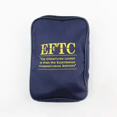 EFTC Electronics Manufacturing Navy and Yellow Collapsible Shoulder Bag