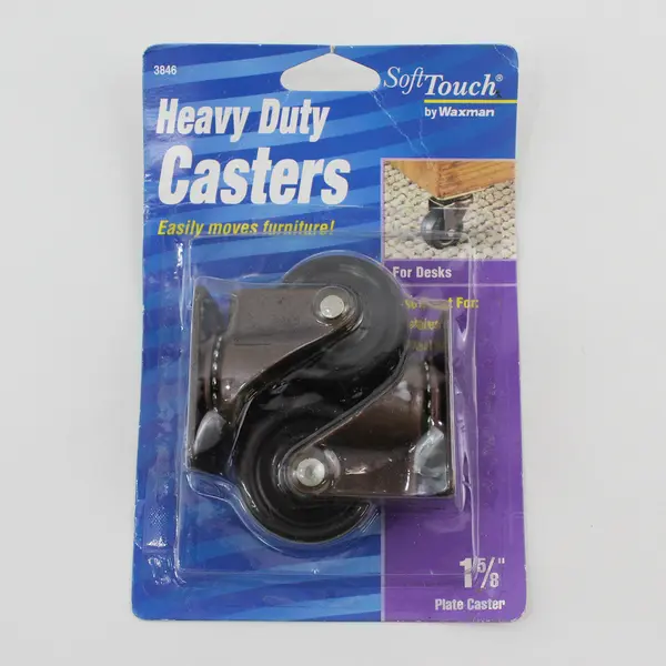 Waxman Soft Touch Heavy Duty Casters for Desks 1-5/8"