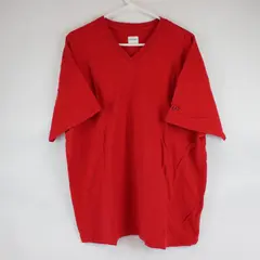 Spalding T Shirt Men's XL Short Sleeve Red V Neck Regular Fit Cotton 