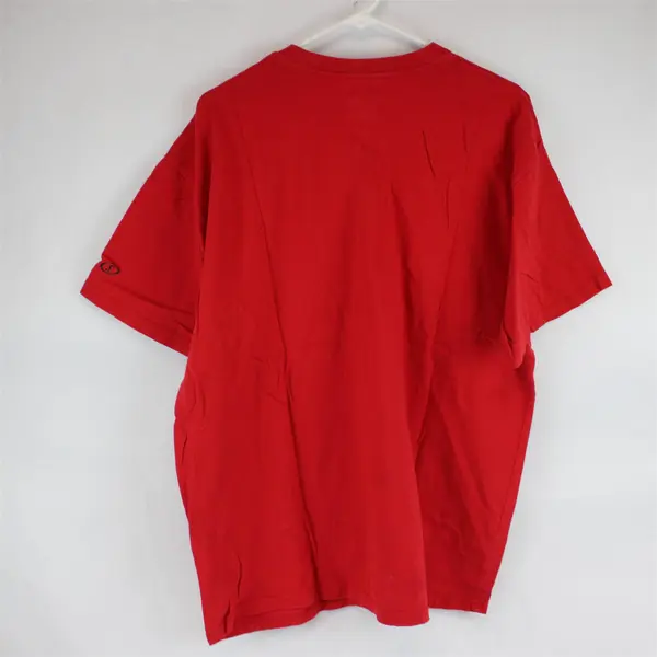 Spalding T Shirt Men's XL Short Sleeve Red V Neck Regular Fit Cotton 