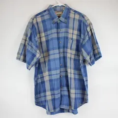 RedHead Mens XL Blue Plaid Short Sleeve Button Up Fishing Shirt