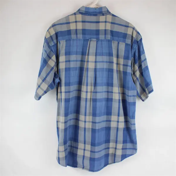 RedHead Mens XL Blue Plaid Short Sleeve Button Up Fishing Shirt