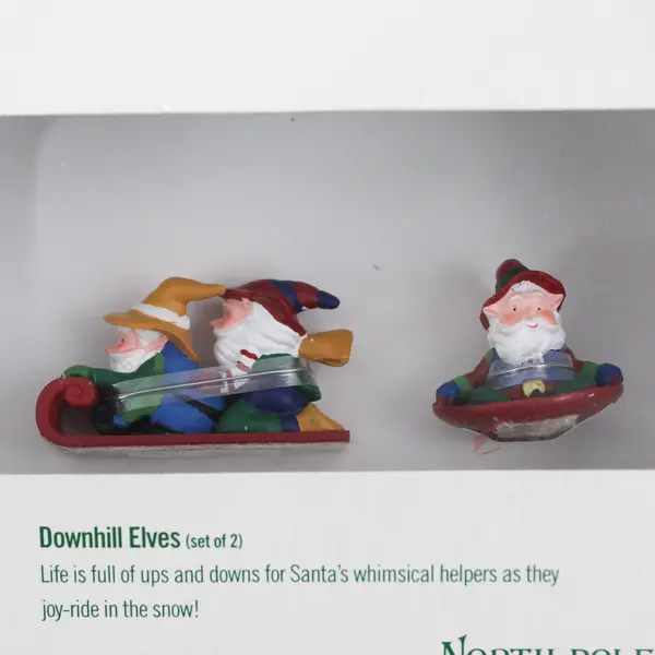 1998 DEPT 56 Set of 2 North Pole Series Downhill Elves 56439