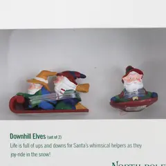 1998 DEPT 56 Set of 2 North Pole Series Downhill Elves 56439