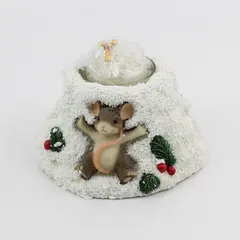 Handcrafted Fitz and Floyd Charming Tails Snow Angels Votive Holder 93/482 