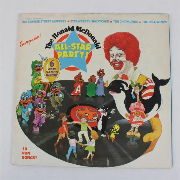 The Ronald McDonald All-Star Party! 12" Vinyl Record K-Tel LP