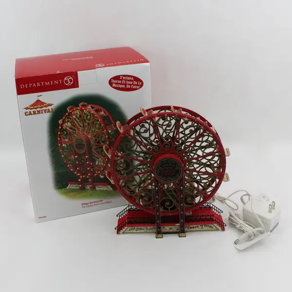 2004 Department 56 Village Carnival Golden Vine Ferris Wheel 53802