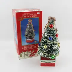 Santa's World Kurt S. Adler Nostalgic Bottle Brush Musical Christmas Tree