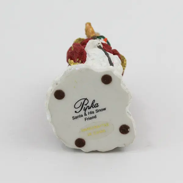 2005 Pipka Miniature Collection Santa & His Snow Friend Figurine 10063