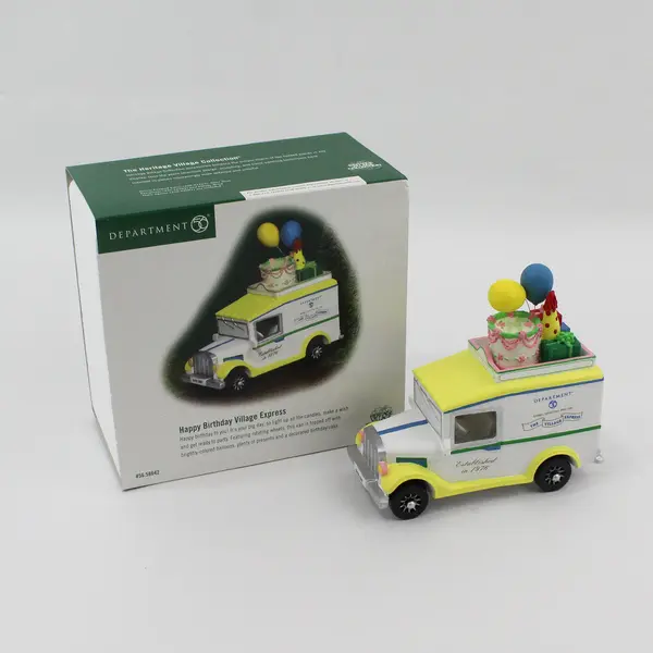 Department 56 Happy Birthday Village Express Van 58642 Original Box