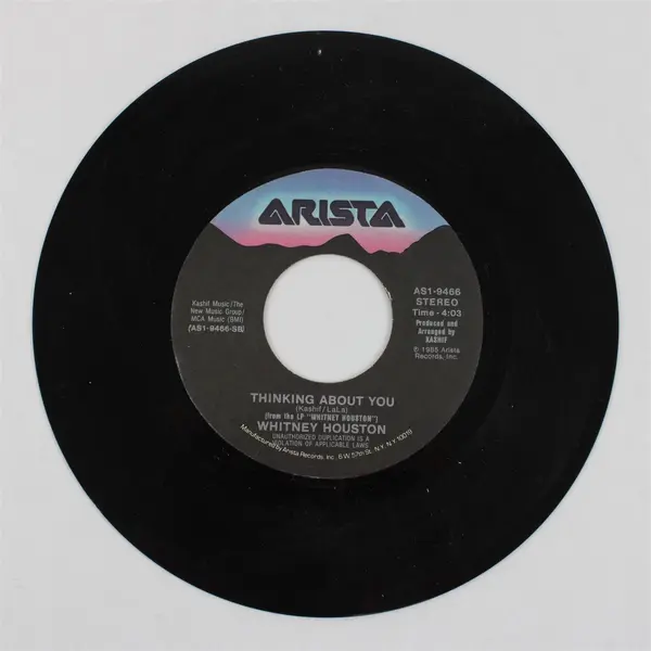 Whitney Houston Greatest Love Of All / Thinking About You 7" Vinyl Record