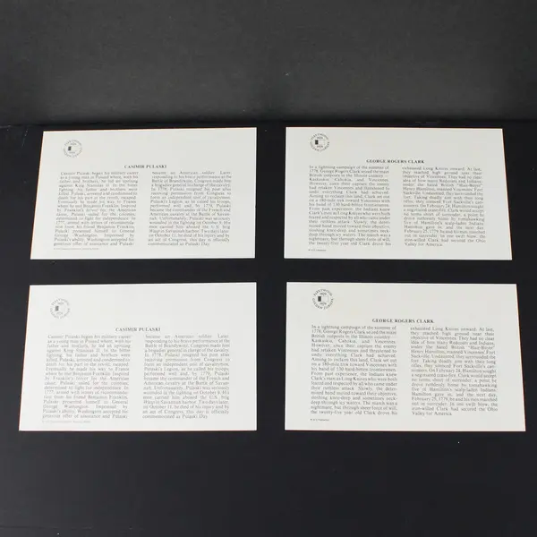 Lot Of 4 Heroes Of The Revolution 1979 10c FDC Fleetwood Postal Cards UX78-79