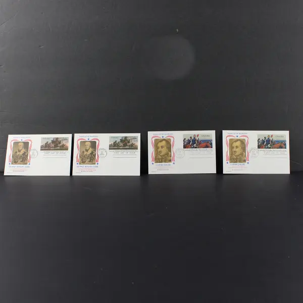 Lot Of 4 Heroes Of The Revolution 1979 10c FDC Fleetwood Postal Cards UX78-79